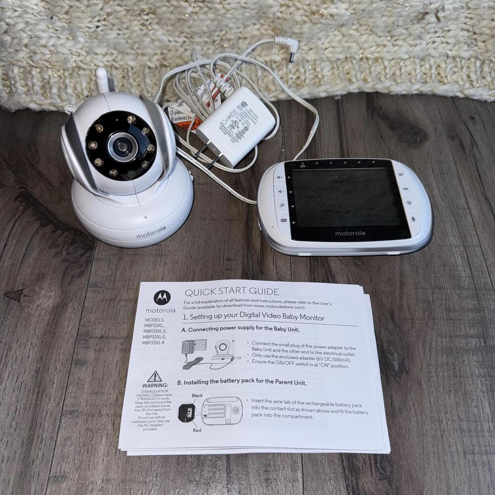 Motorola MBP33XL Baby Video Monitor Color Two Way Night‎ Vision Digital Zoom